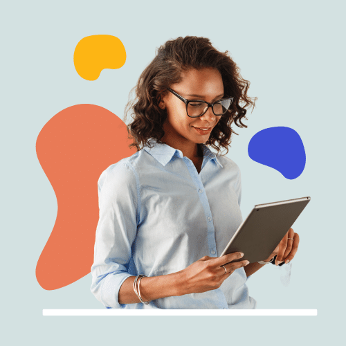 Woman looking at tablet Woman looking at tablet