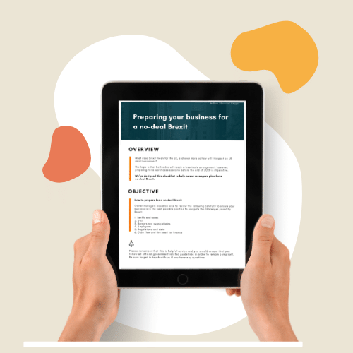 Ipad with Wellers No-Deal Brexit Checklist
