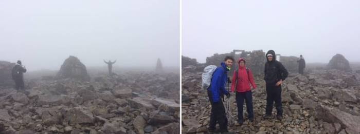 Three peaks challenge - the fog at Ben Nevis