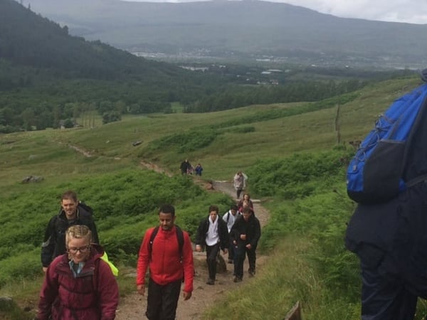 Three peaks challenge - the start of Ben Nevis