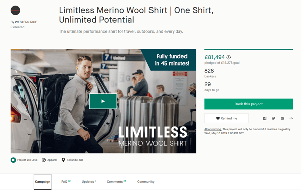 Crowdfunding Campaign Example, Wellers