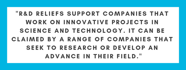 R&D tax relief HMRC explains what R&D is.