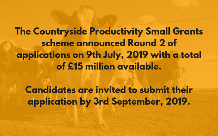 The Countryside Productivity Small Grants scheme dates, Wellers