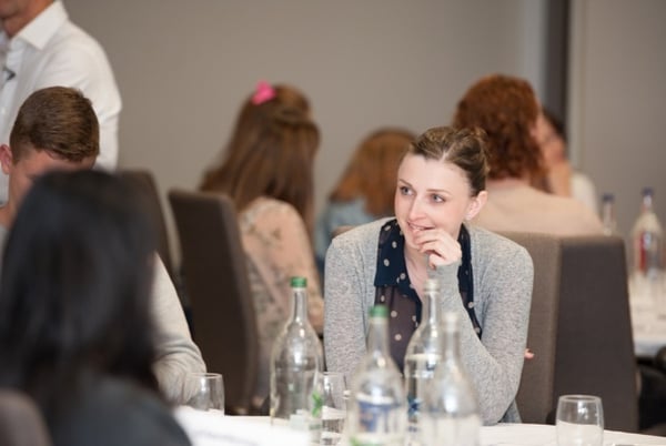 Victoria Callaghan-Smith as a trainee at Wellers' staff day